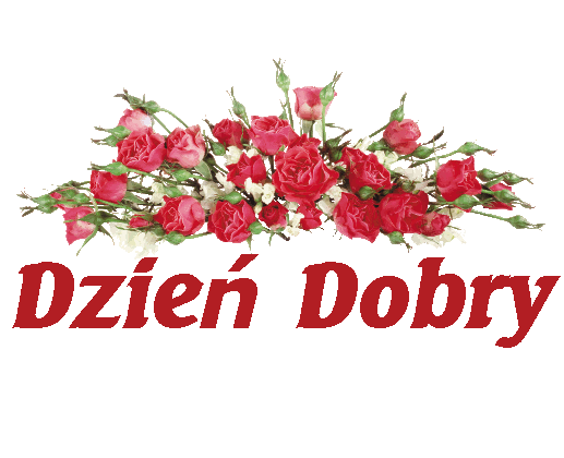Dzień Dobry z bukietem róż - Gify i obrazki na GifyAgusi.pl