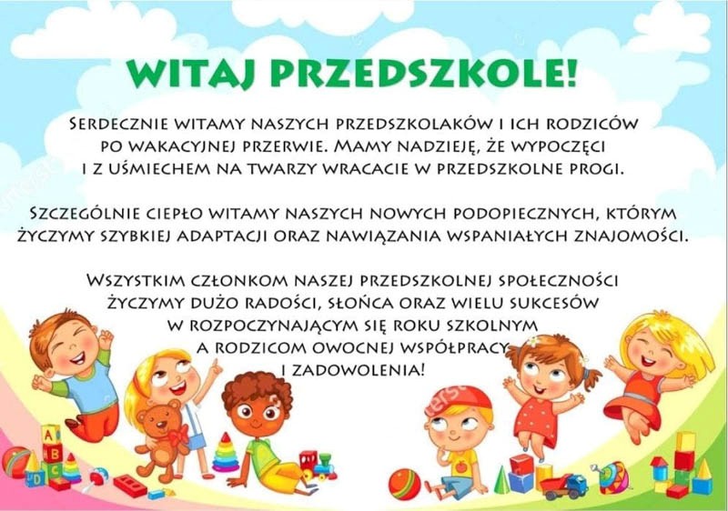 Życzenia na rozpoczęcie nowego roku szkolnego dla przedszkolaków - Życzenia  na GifyAgusi.pl